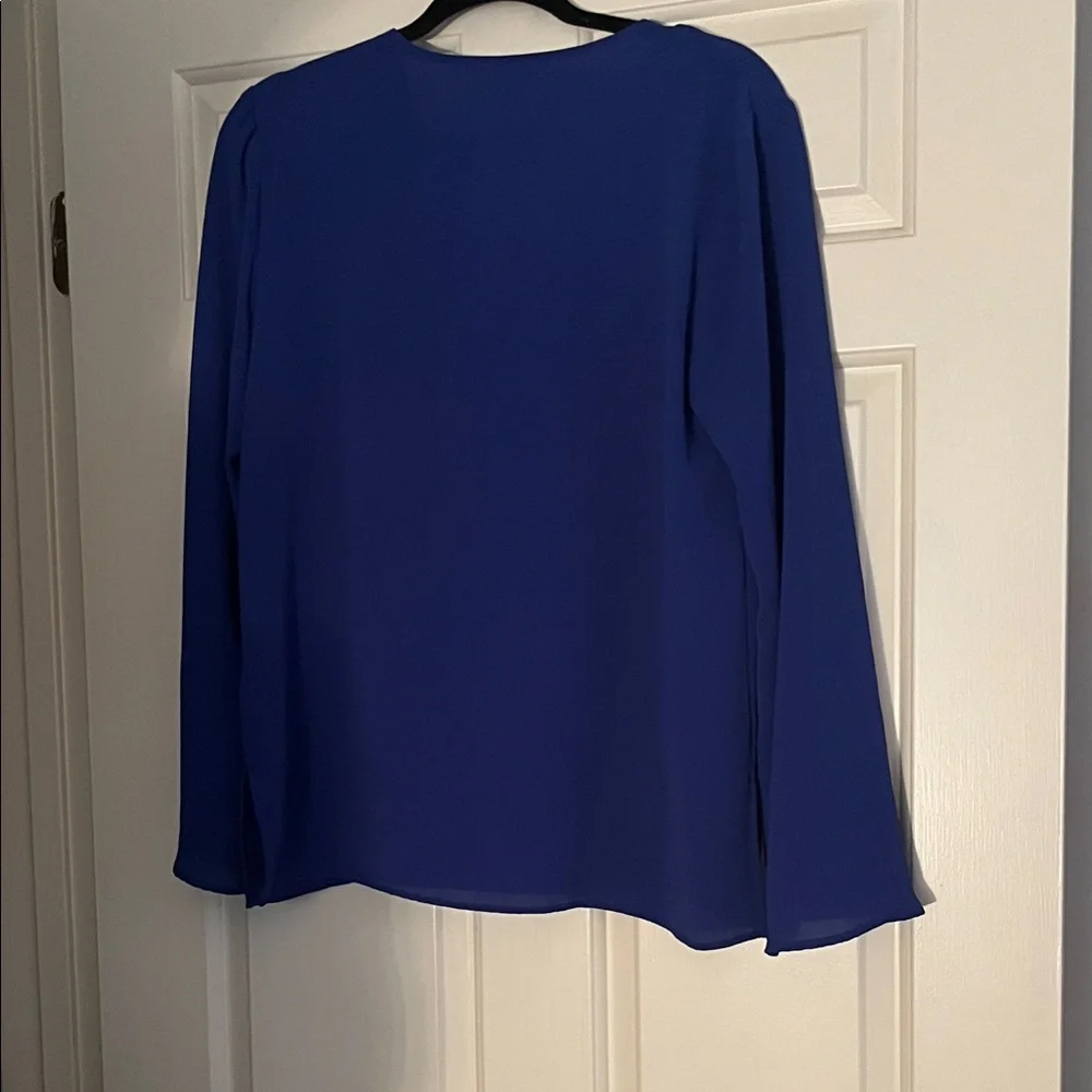 Michael Kors Royal Blue Blouse with Grommet Details